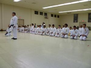 Karate students with Karategi uniforms